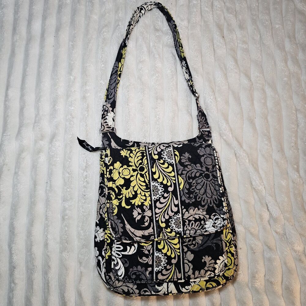 Vera Bradley Flap Close Crossbody Hand Bag Hipster Mailbag Baroque Pattern